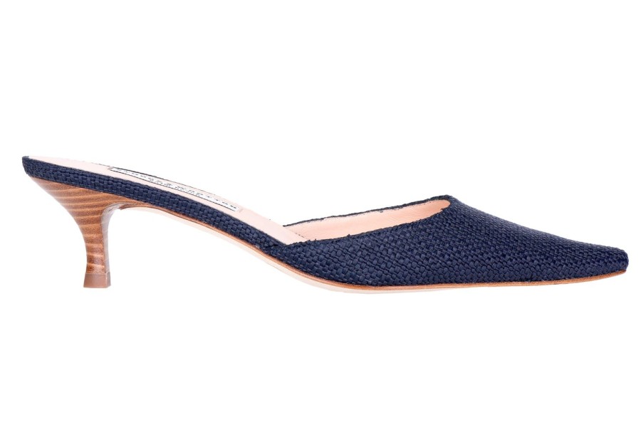 Women Stubbs and Wootton | Raffia Navy Greta