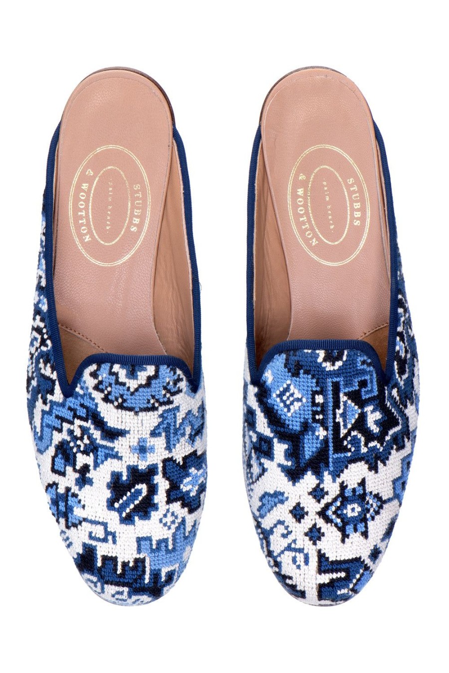 Women Stubbs and Wootton | Heriz Blue Mule (Women)