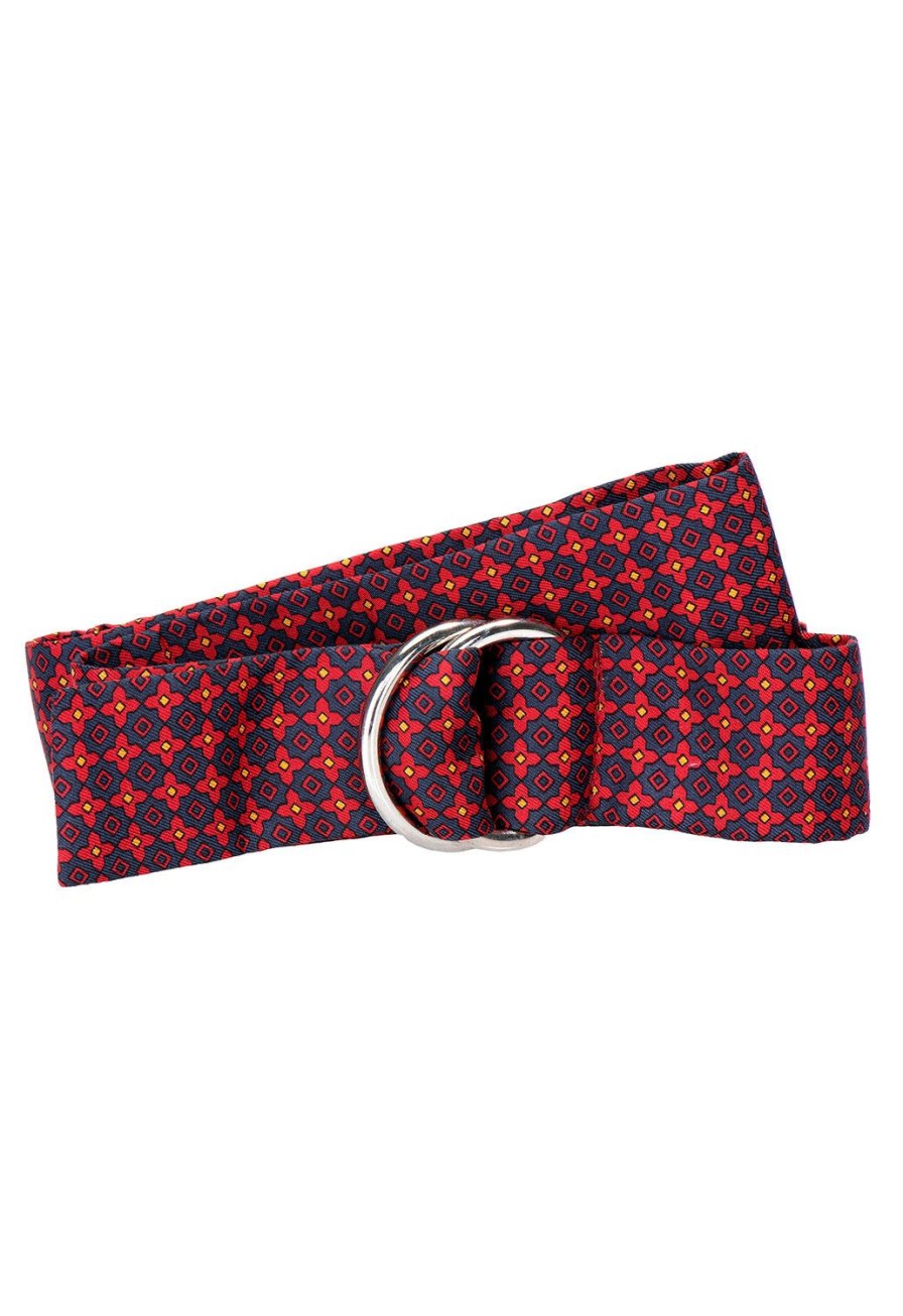 Accessories Stubbs and Wootton | Medallion Red Silk Belt