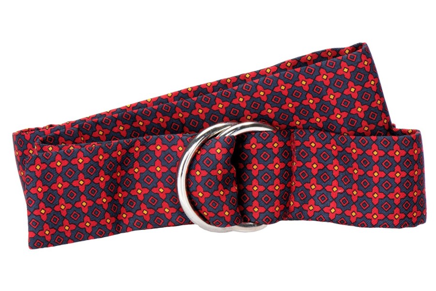 Accessories Stubbs and Wootton | Medallion Red Silk Belt