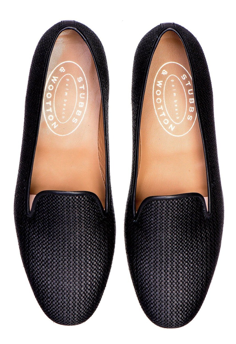 Men Stubbs and Wootton | Raffia Black (Wide)