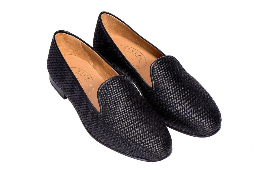 Men Stubbs and Wootton | Raffia Black (Wide)