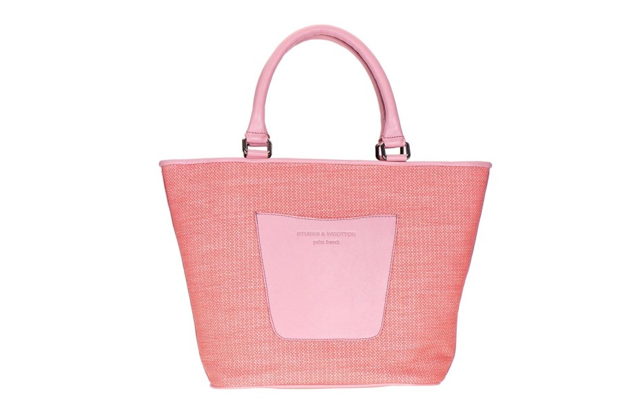 Accessories Stubbs and Wootton | Raffia Salmon Midi Tote